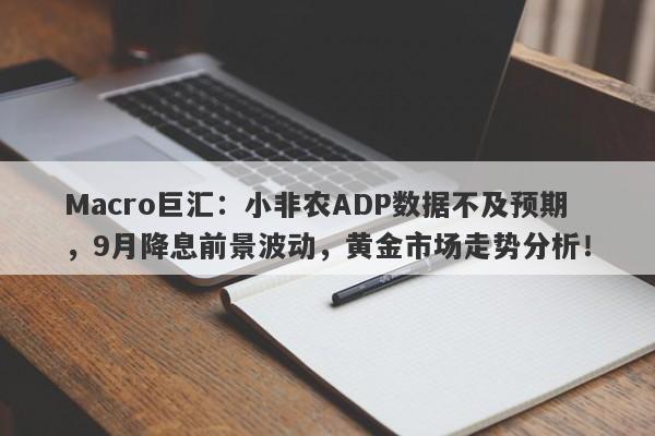 Macro巨汇：小非农ADP数据不及预期，9月降息前景波动，黄金市场走势分析！