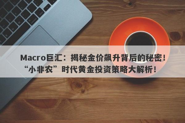 Macro巨汇：揭秘金价飙升背后的秘密！“小非农”时代黄金投资策略大解析！