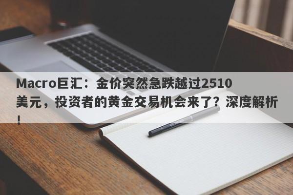 Macro巨汇：金价突然急跌越过2510美元，投资者的黄金交易机会来了？深度解析！