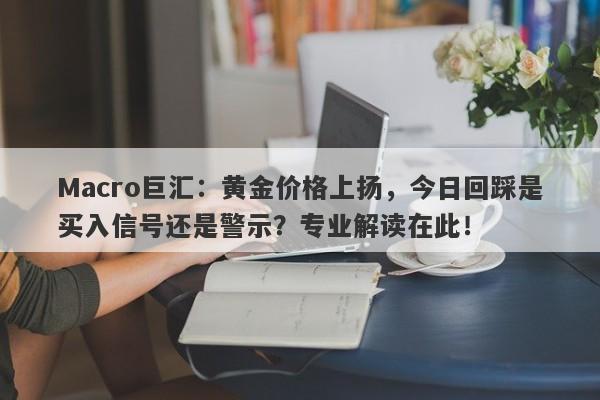 Macro巨汇：黄金价格上扬，今日回踩是买入信号还是警示？专业解读在此！